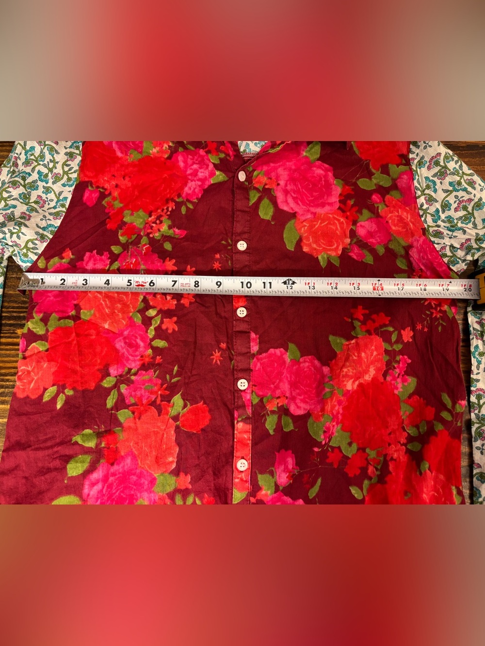 THE NU VINTAGE Women’s L Floral Button Down Shirt Boho Cottagecore Made in USA - Picture 4 of 9